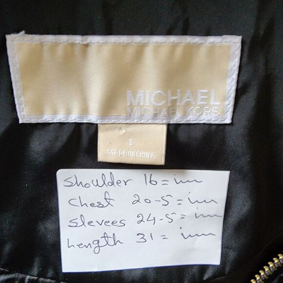 Michael Kors Missy Hooded Coat Women Size S Black Long Sleeve Full Zip Polyester - Picture 13 of 13